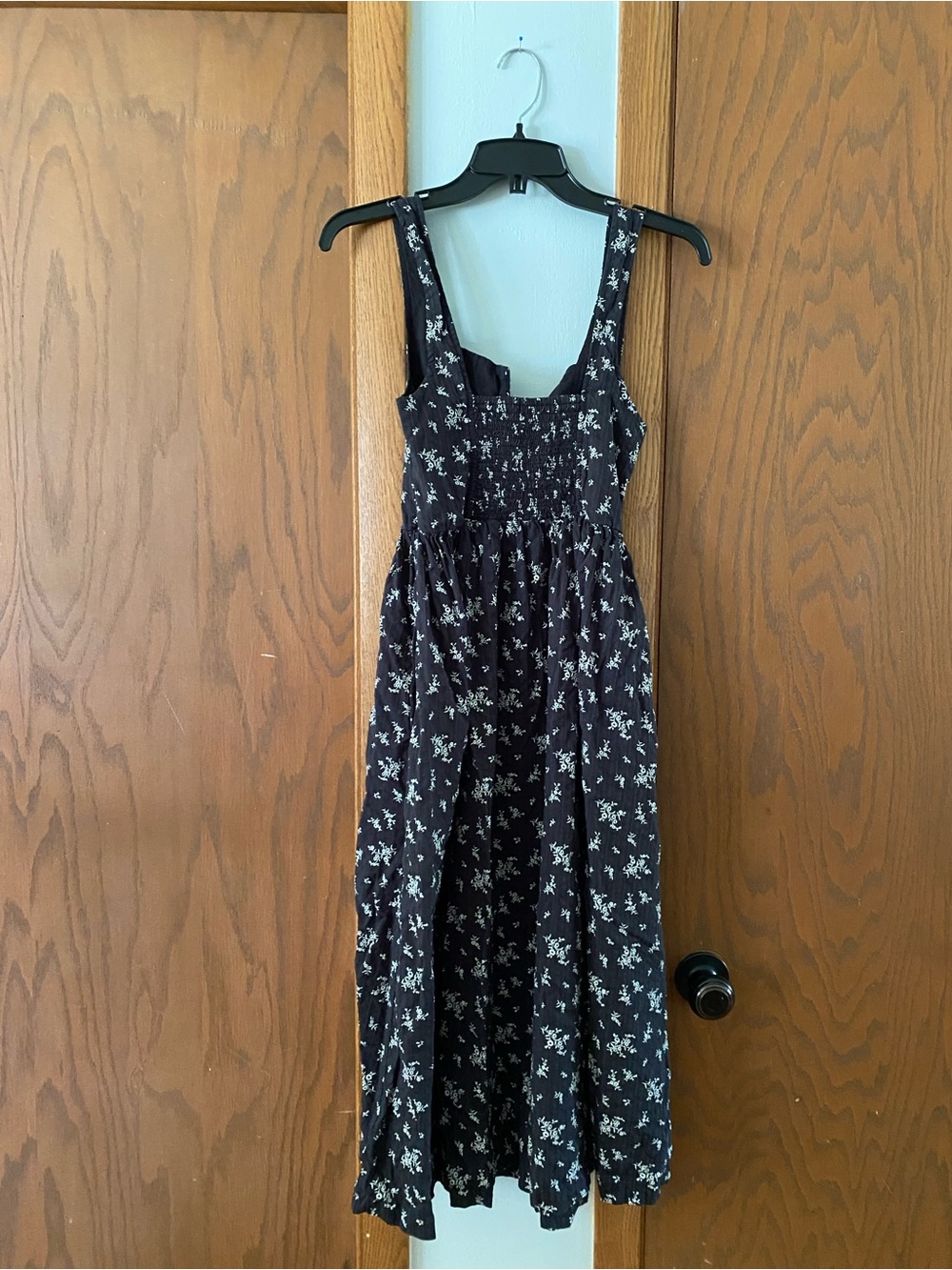 Aerie corset black floral midi dress - Picture 2 of 13